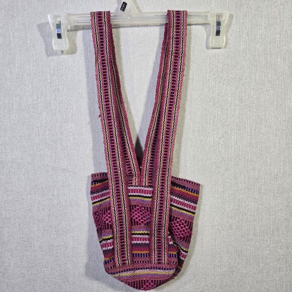 PINZON Handwoven Mini Backpack Boho Hippie Colorful bag 6X7 Multicolor - Picture 2 of 16